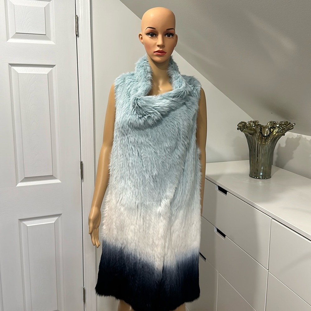 Elizabeth and James fur long vest
